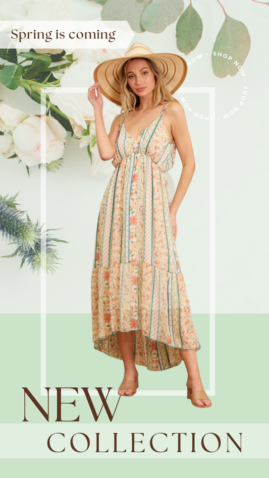 Boho Babe Floral Print Maxi Dress
