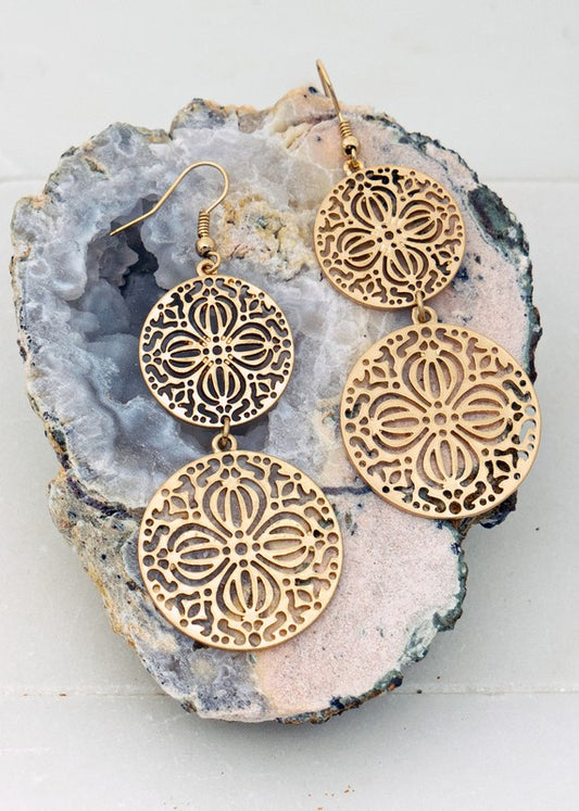 "Delmare" Detailed Drop Earrings