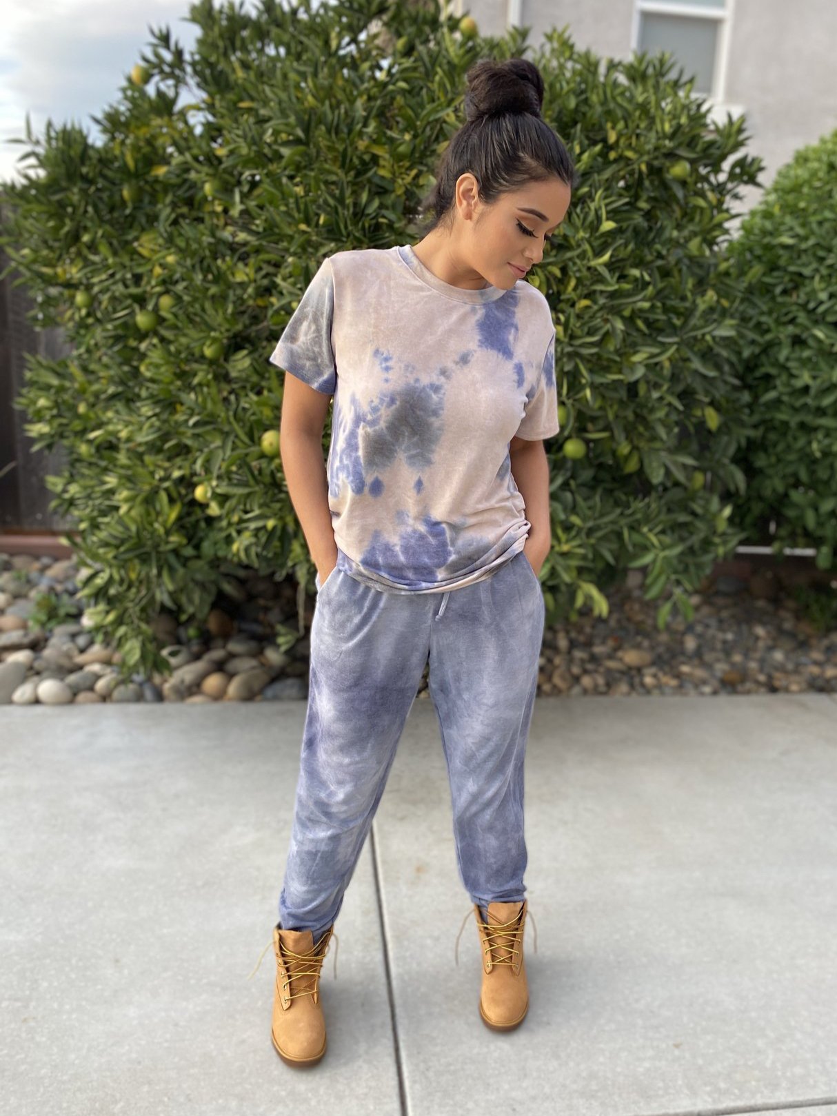 In The Clouds Tie Dye Front Pocket Joggers