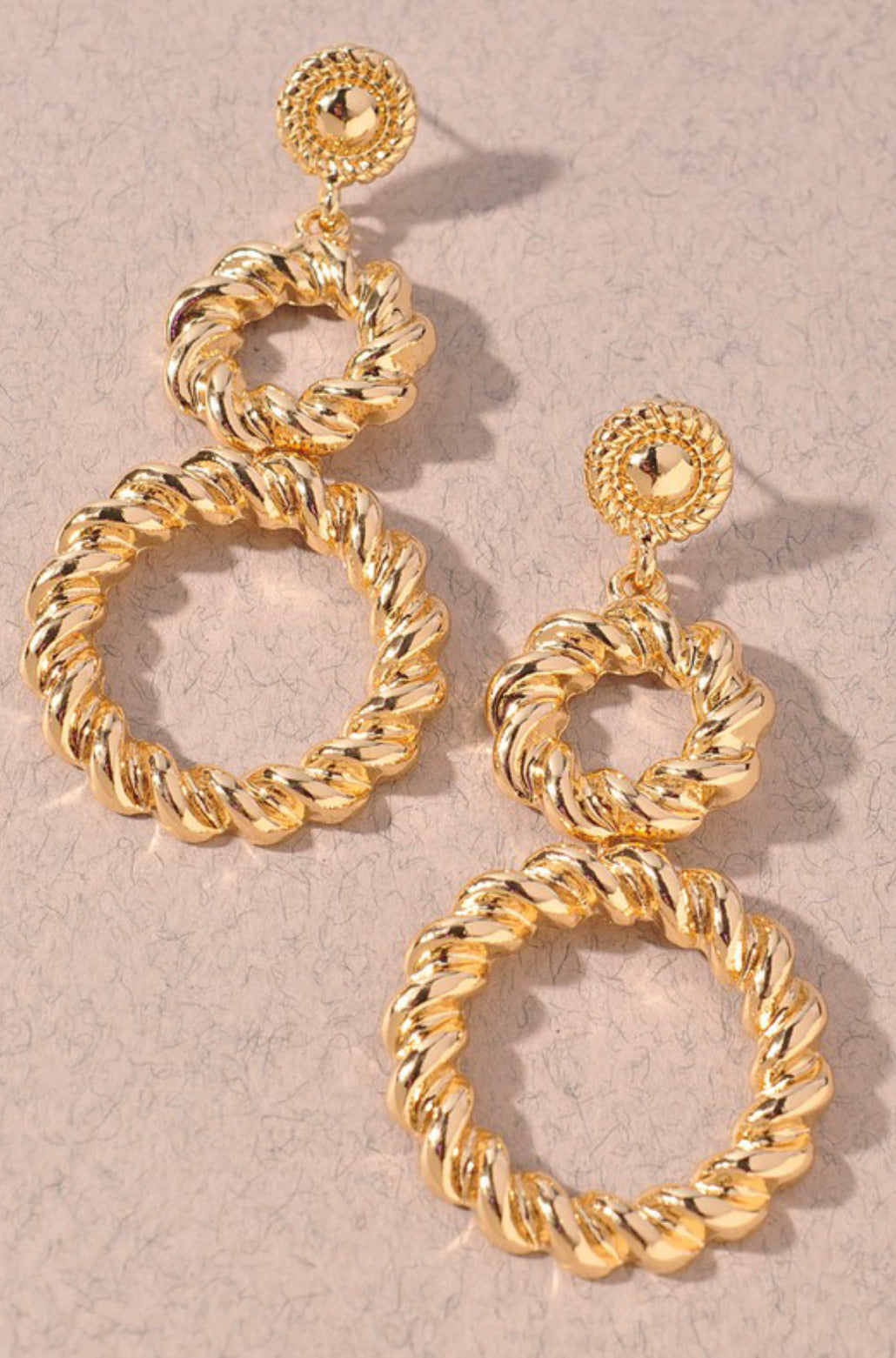 Spiral Dangle Earrings (gold)