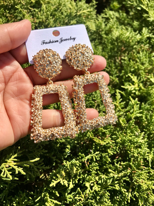 “Diva” Geometric Gold Earrings