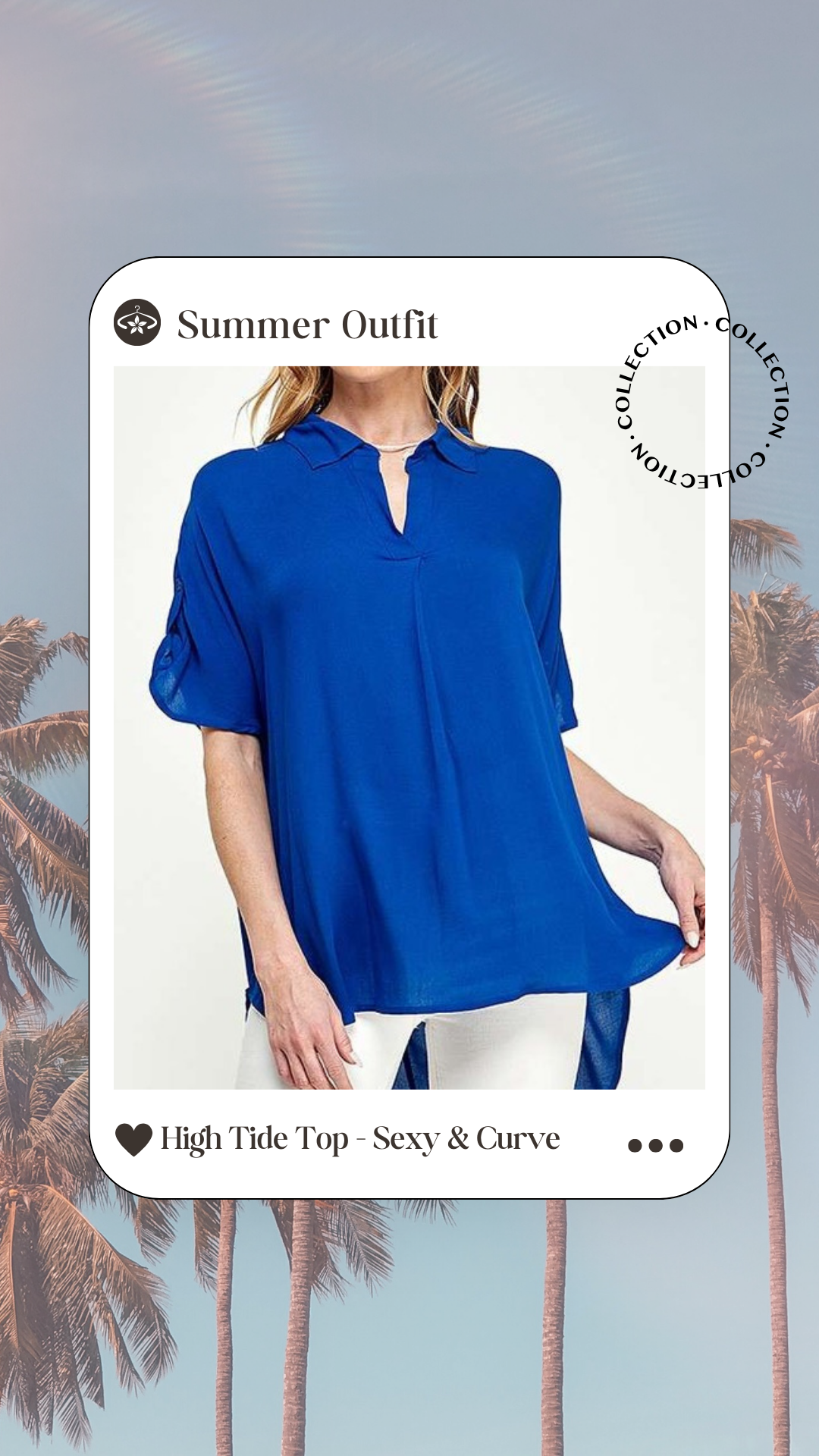 High Tide Plus Oversized Short Sleeve Shirt Tank Top (+ Plus)