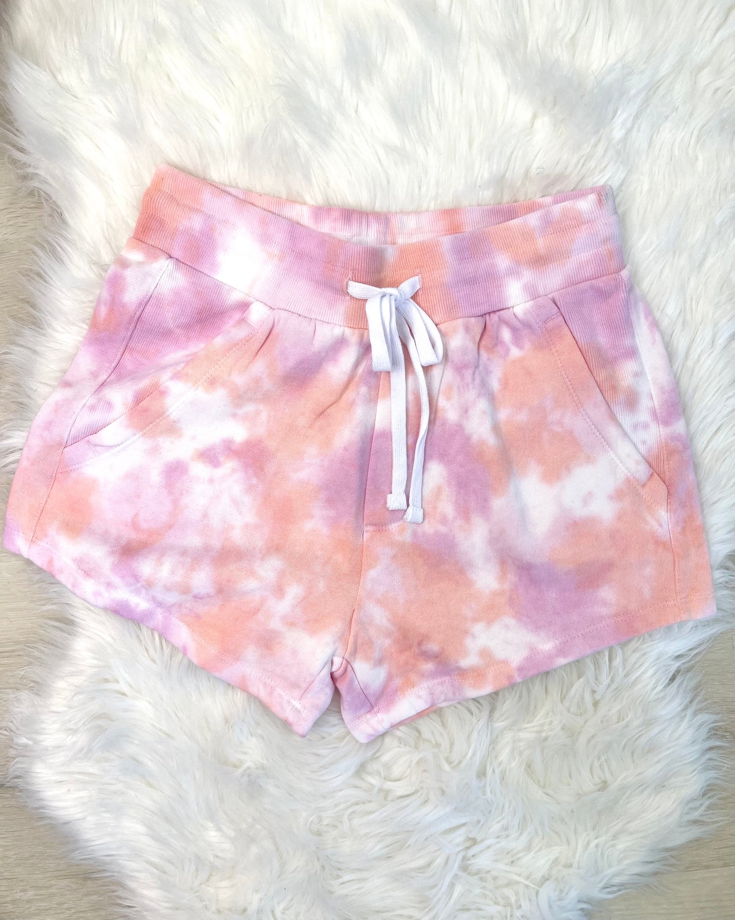 Sweet Star Dust Tie Dye Shorts (pink)