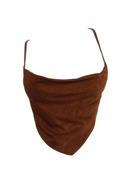 Sultry Scarf Top (brown)