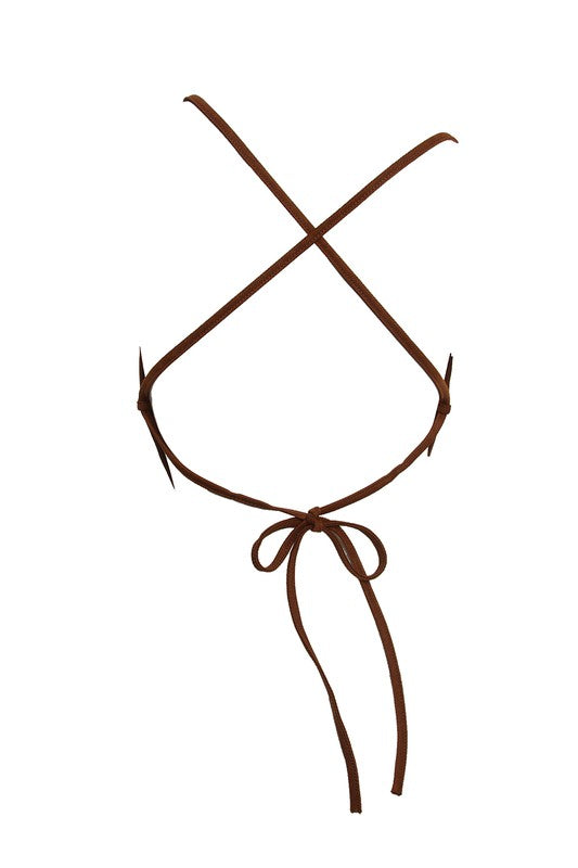 Sultry Scarf Top (brown)