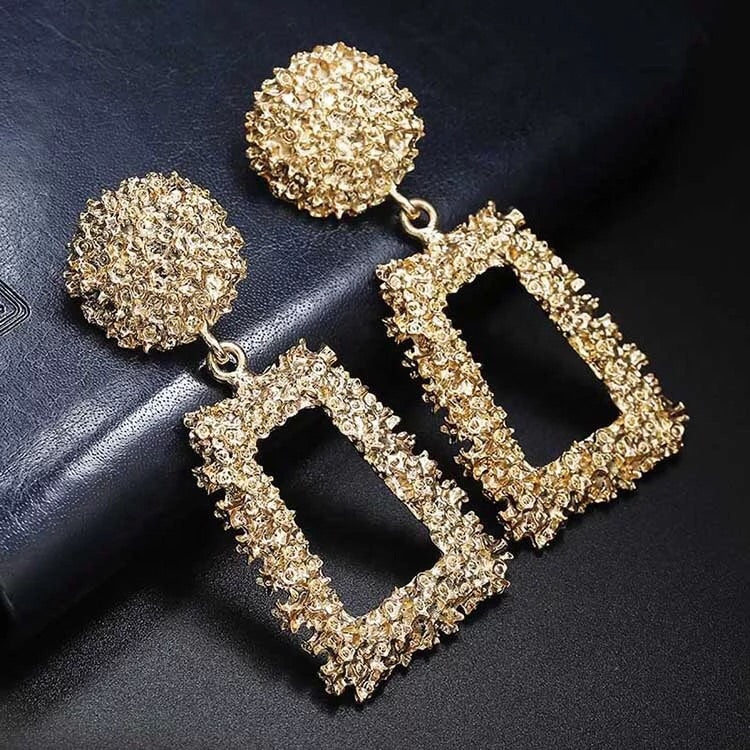 “Diva” Geometric Gold Earrings