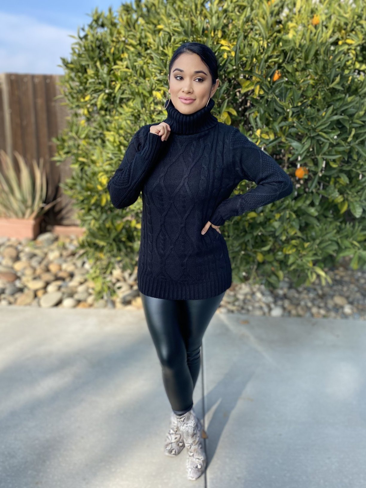 Chelsea Chunky Turtleneck Sweater (black)
