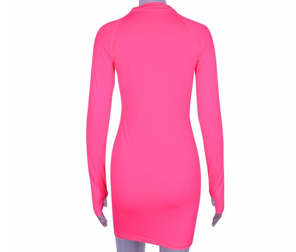 “Kulture” Solid Sleeve High Neck Zipper (pink)