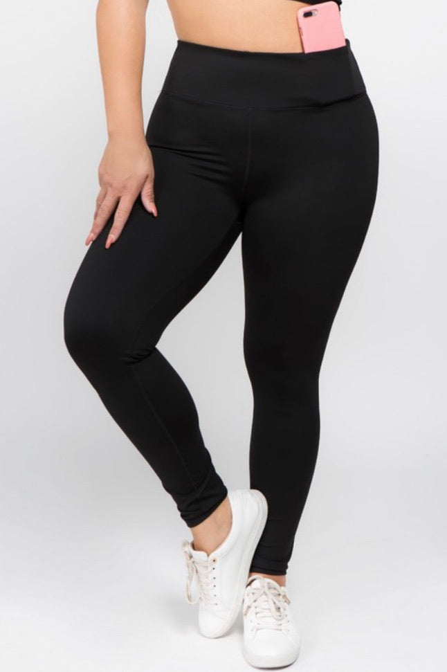 Power Up” High Waisted Utility Leggings” (jet black) – Pretty In Nude