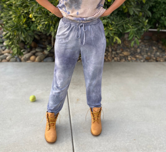 In The Clouds Tie Dye Front Pocket Joggers